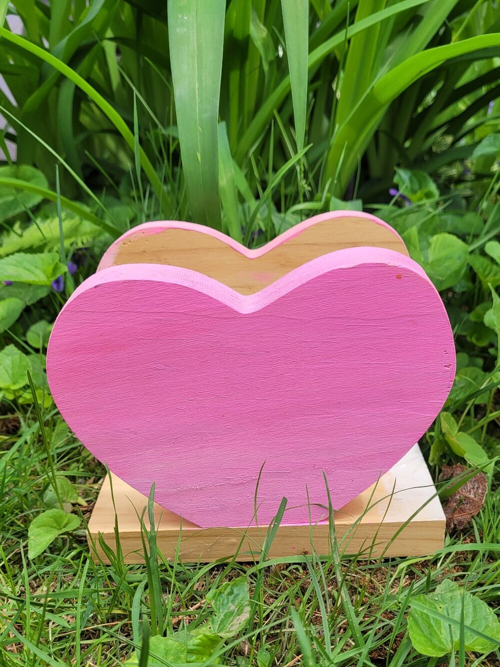 Wooden Heart Napkin Holder Cottagecore Farmhouse